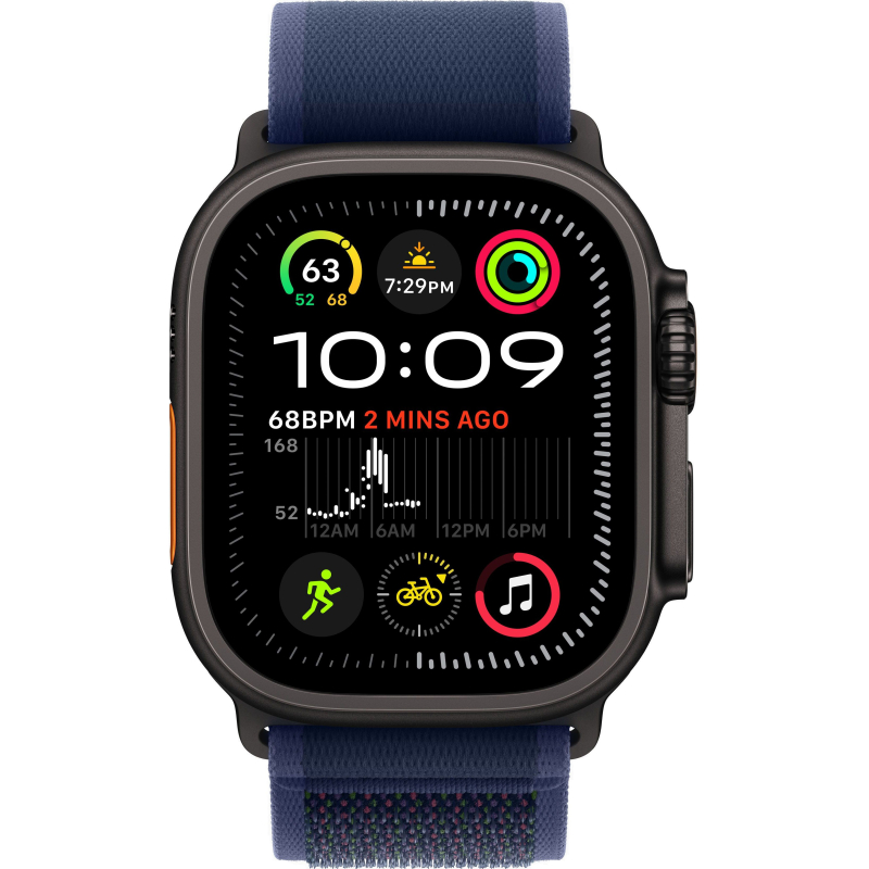 Купить Apple Watch Ultra 2 (2024) GPS + Cellular, 49mm Trail Loop Blue, Black Titanium Case в Москве