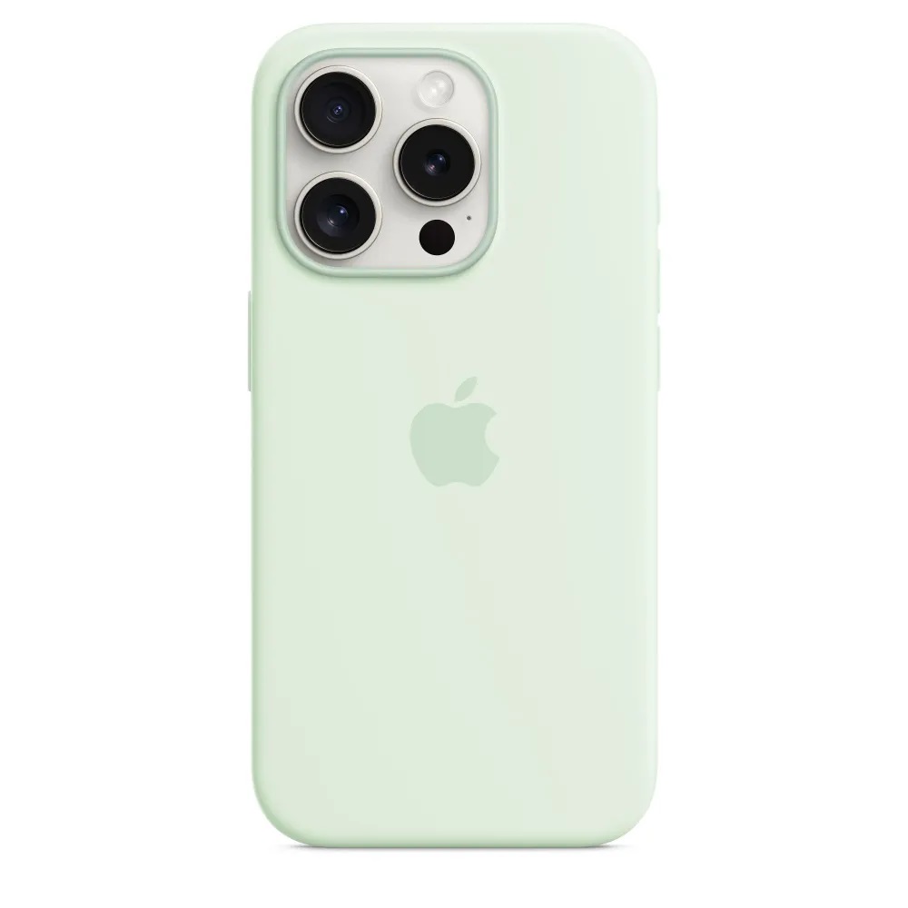 Чехол Silicone Case с MagSafe для iPhone 15 Pro Max, Soft Mint