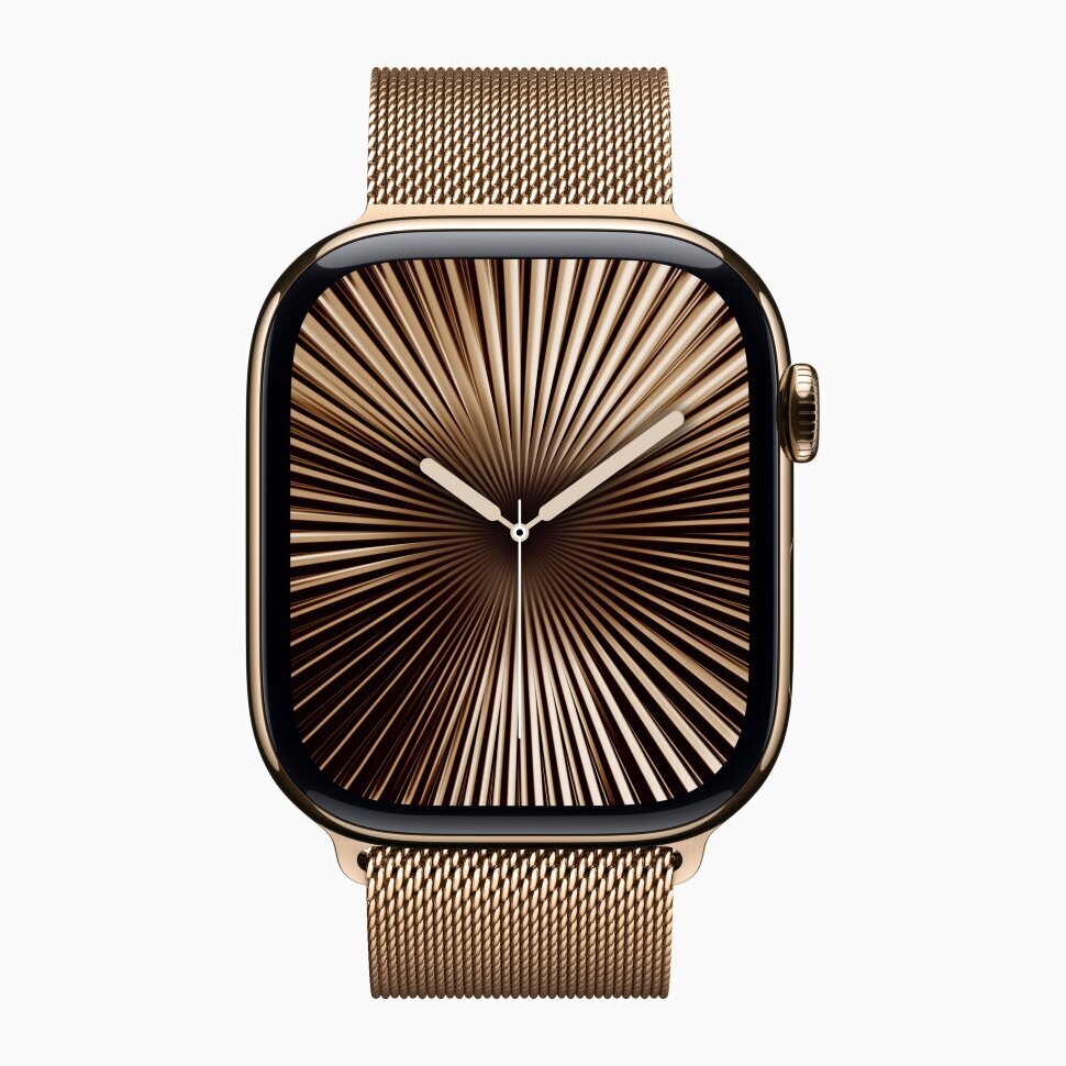 Купить Apple Watch Series 10 46mm Gold Titanium Case, Gold Milanese Loop в Севастополю
