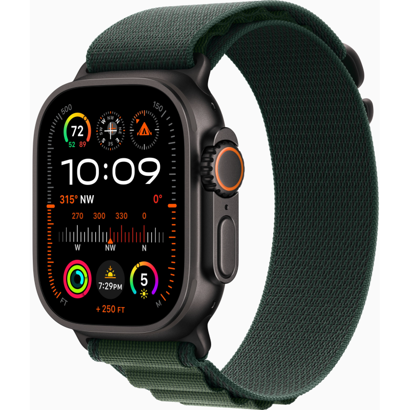 Купить Apple Watch Ultra 2 (2024) GPS + Cellular, 49mm Alpine Loop Dark Green, Black Titanium Case в Москве