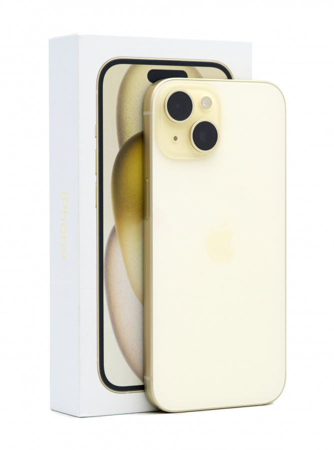 Купить iPhone 15 128gb Yellow (Б/У) в Москве