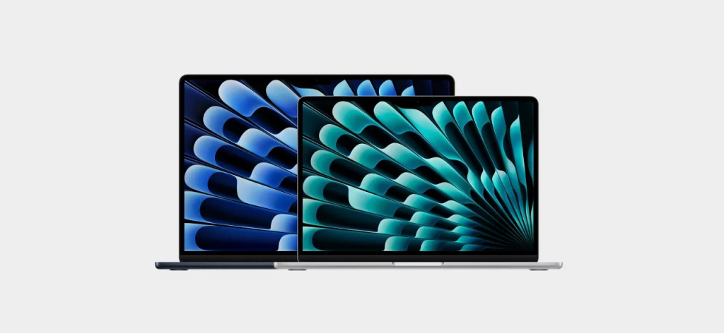 Изображение MacBook Air M3 13,6 дюйма и 15,3 дюйма
