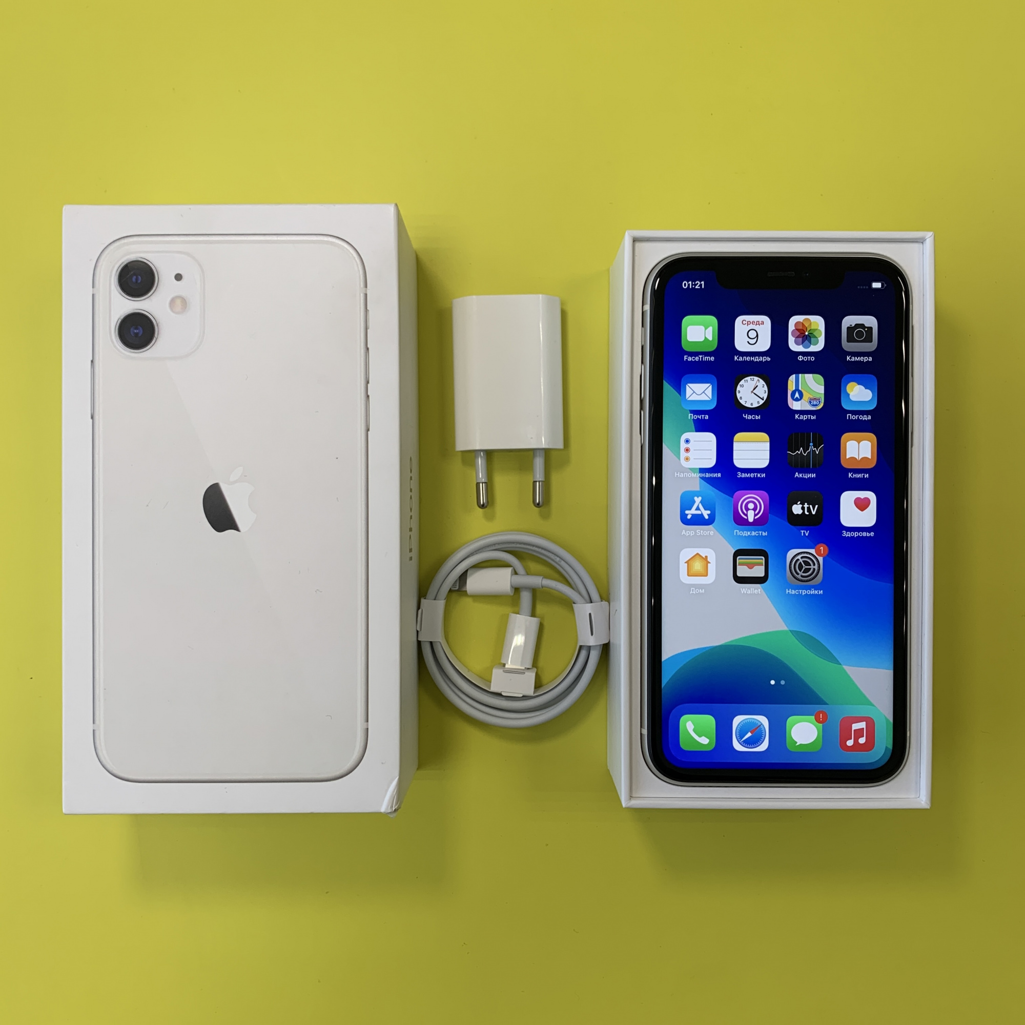 Купить iPhone 11 128gb White (Б\У) в Москве