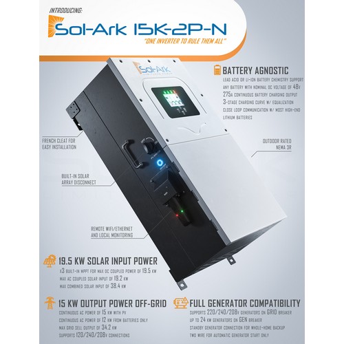 Sol-Ark Limitless 15K-LV - Inverter Supply