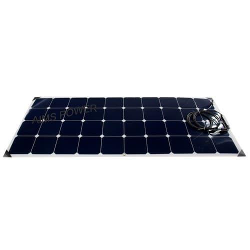 AIMS Power, PV130SLIM, 130 Watt Flexible Bendable Slim Solar Panel Monocrystalline