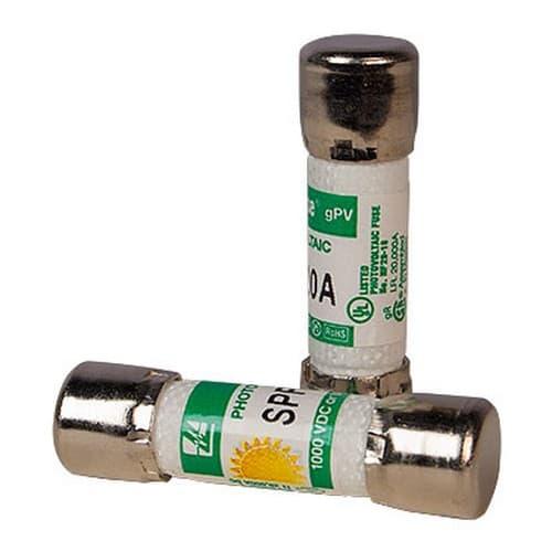 Midnite Solar, MN1000FUSE-15-10PK, Fuse, 15A, 1000 VDC, PV, 10 MM x 38 MM Midget
