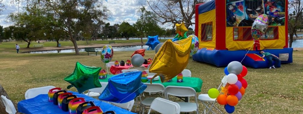 Pouvez-vous avoir une maison gonflable dans un parc ?