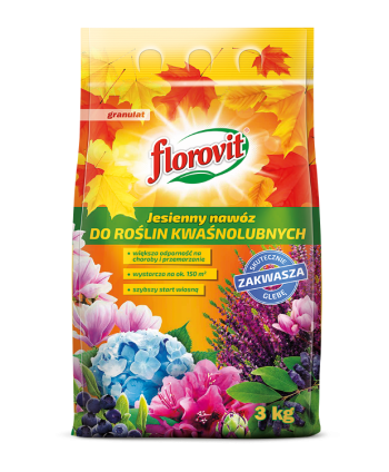 Florovit - Nawóz jesienny granulowany do roślin kwaśnolubnych 3 kg