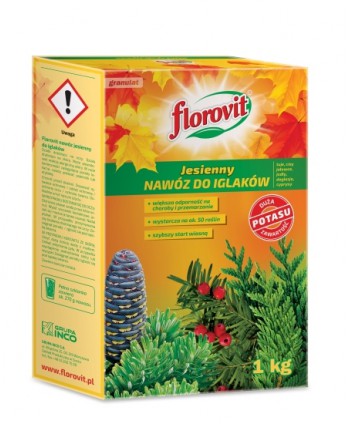 Florovit - Nawóz jesienny granulowany do roślin iglastych 1 kg (karton)