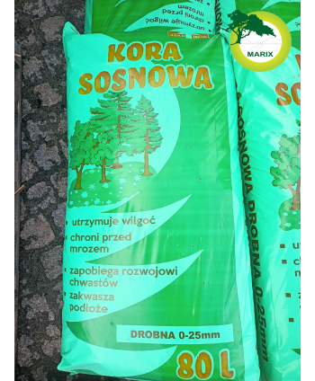 Kora sosnowa ogrodnicza 80l drobna