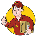 Stan the mascot of Poly Postal Packaging LTD