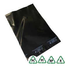 Black Mailing Bags 9 x 12, 230 x 305 + Lip - Qty 100 