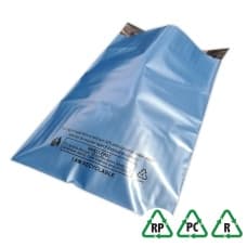 Metallic Blue Mailing Bags 10 x 14, 250 x 350 + Lip - Qty 100 