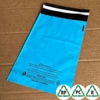 Baby Blue Mailing Bags 6 x 9, 161 x 240 + Lip - Qty 100 