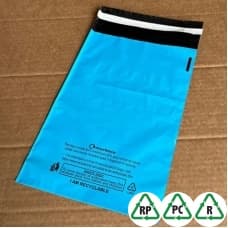 Baby Blue Mailing Bags 17 x 21, 430 x 535 + Lip - Qty 25