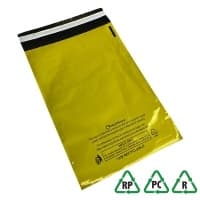 Yellow Mailing Bags 14 x 20, 350 x 500 + Lip, Qty 500 