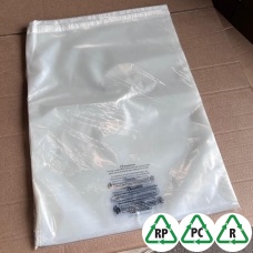 Clear Recyclable Mailing Bags 50mu/200gauge 16 x 20, 400 x 525 + Lip - Qty 500 