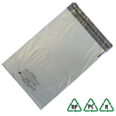 Grey Recycled Mailing Bags 16 x 21, 400 x 525 + Lip - Qty 50