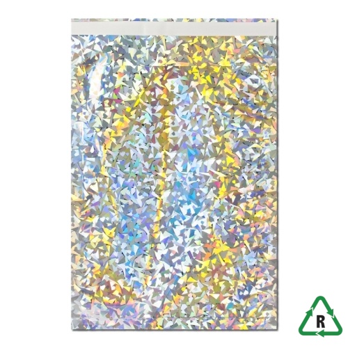 Metallic Silver Holographic Foil Mailing Bags