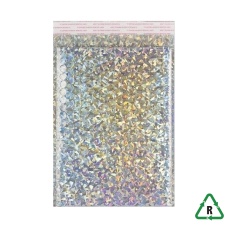 Holographic Silver Bubble Lined Bag - 324x230mm [C4] - 10 Bags 