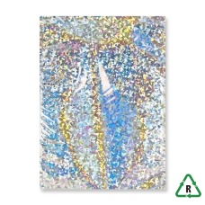 Metallic Silver Holographic Foil Mailing Bags (430 x 320mm) [C3] + Lip  