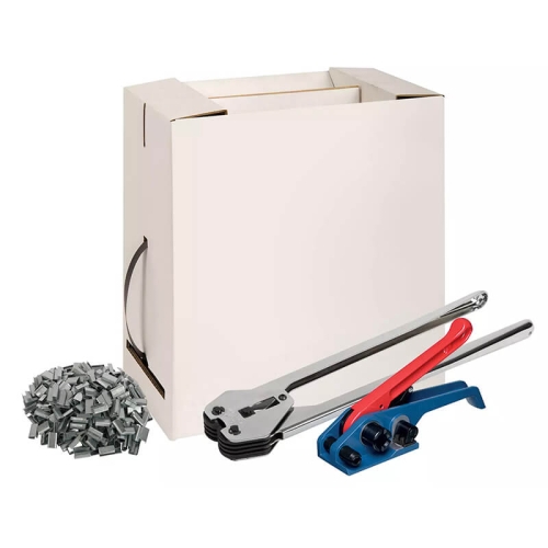Polypropylene strapping kit with tensioner and sealer