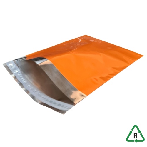 Metallic Orange Foil Mailing Bags