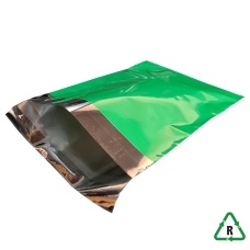 Metallic Green Foil Mailing Bags 16 x 21" (400 x 525mm) + Lip - Qty 25