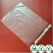 Clear C5 Oxo-Biodegradable Mailing Bags 35mu/140gauge 6 x 9, 165 x 230 + Lip - Qty 25