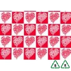 Hearts Printed Stock Tissue Paper - 500 x 750mm - Qty 240 Sheets