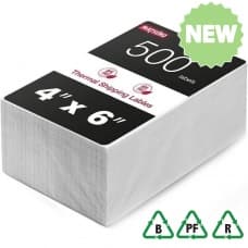 1000 x White Fanfold Thermal Printer Address Labels 4x6" (102x152mm)