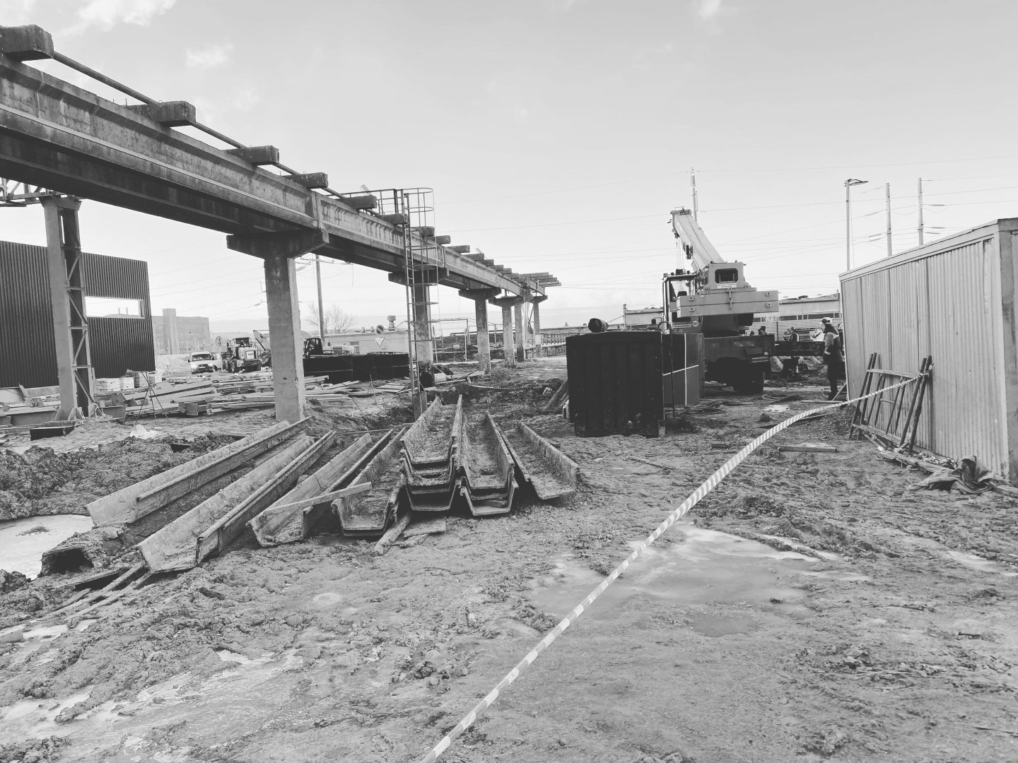 Вибропогружение шпунта Ларсена Л5-УМ, с. Быков Отрог, Балаковский район, Саратовская область
