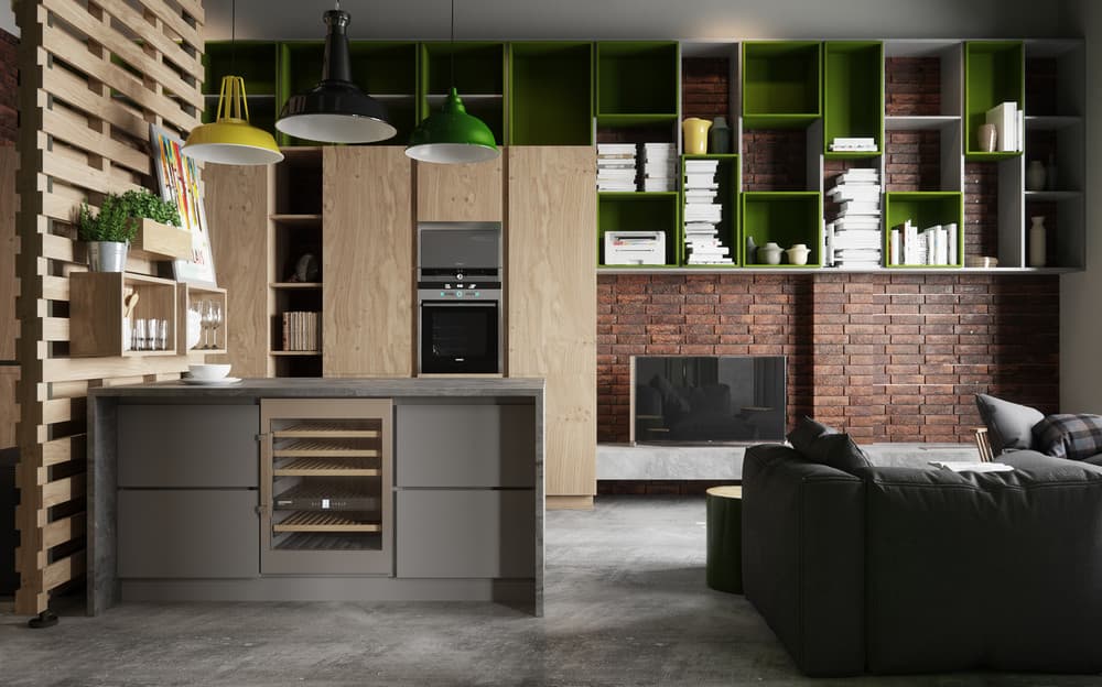 green shelving ideas