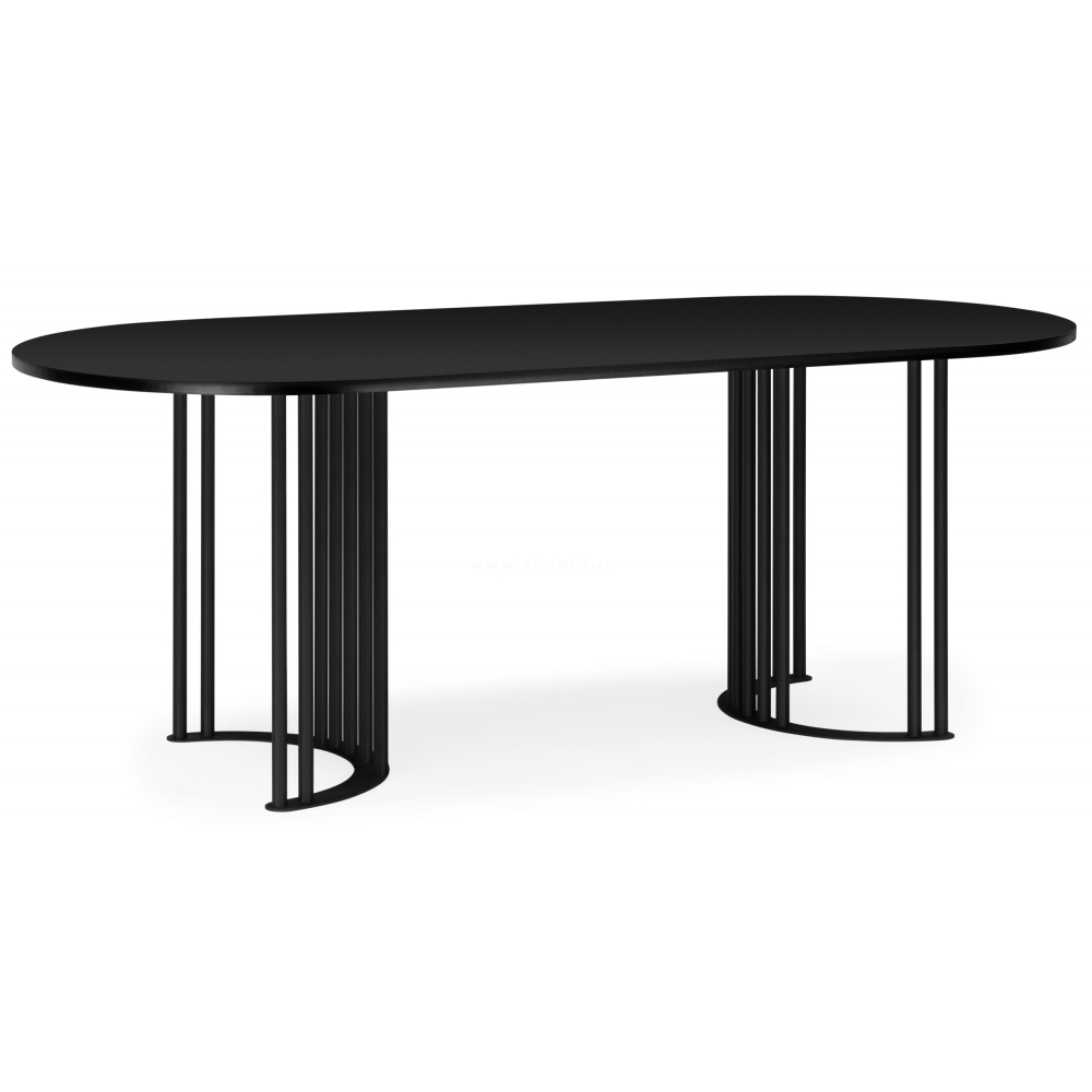 Стол Хьюго О 200 х 90 (черные ноги)