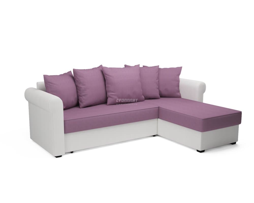 Угловой диван Стивен, микровелюр и экокожа