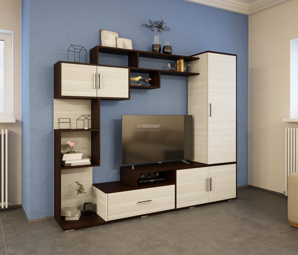 ЛДСП Гостиная ПЕКИН Венге-Лоредо