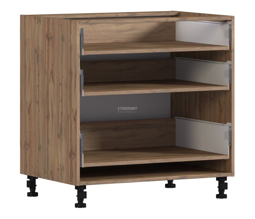 Регина корпус для стола 3 ящ 80х82 см