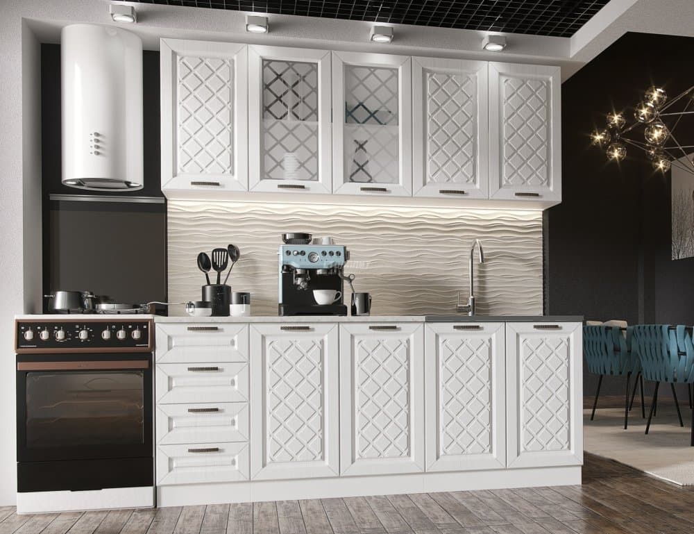 Кухня Агава 2,0 м Акация Белая МДФ