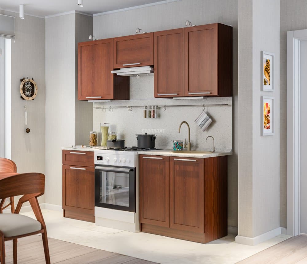 Кухонный гарнитур Ангелина Комфорт Орех Итальянский 2 м