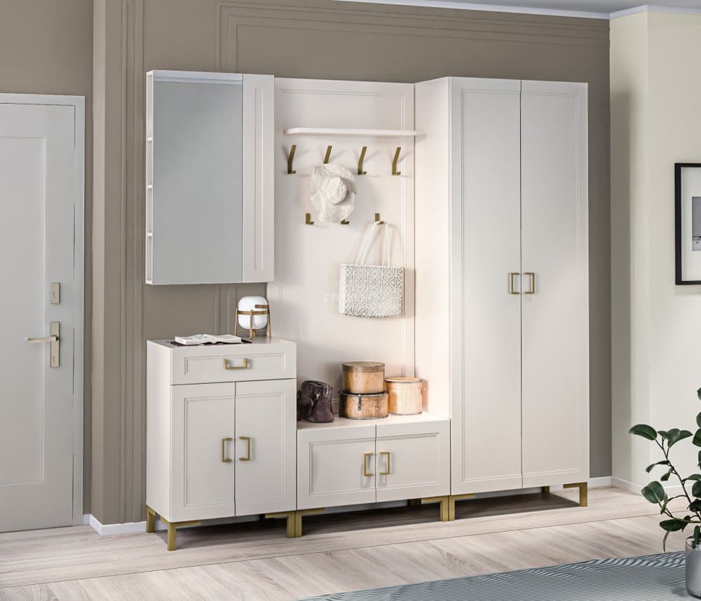 Прихожая Ассоль Кашемир серый/МДФ Кашемир