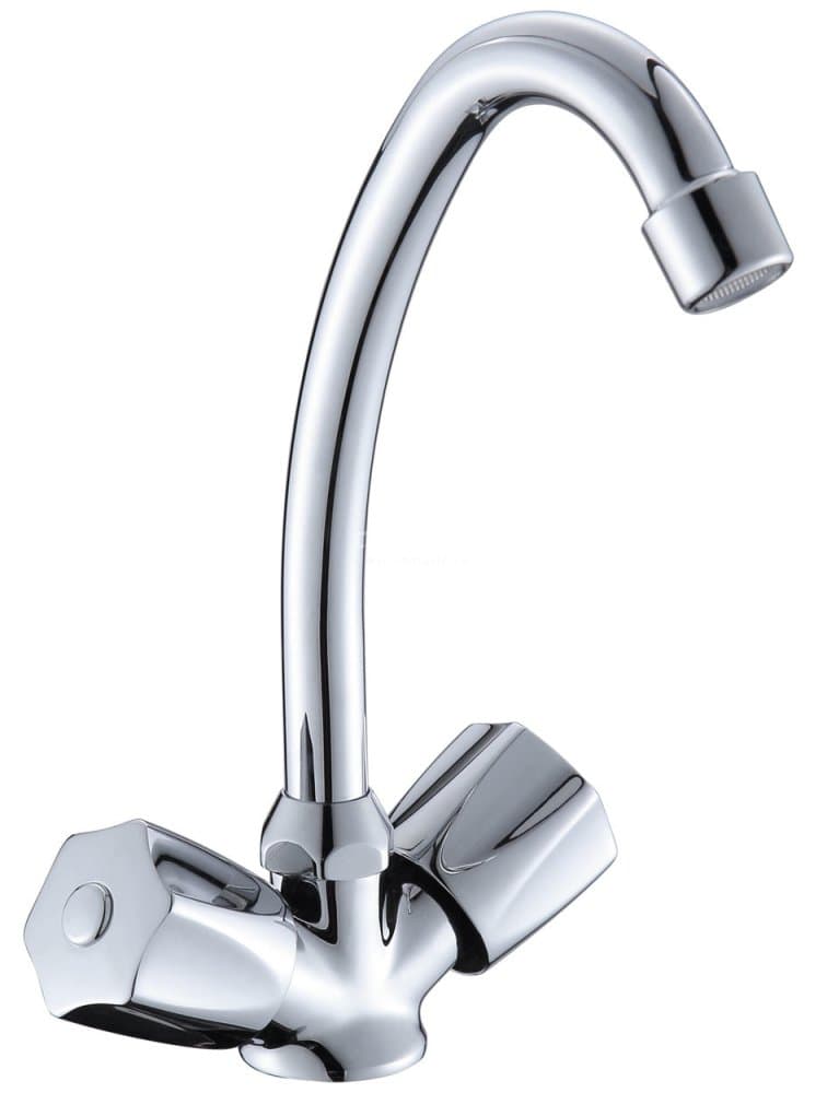 СМЕСИТЕЛЬ ДЛЯ КУХНИ GLAN двухрычажный, цвет хром