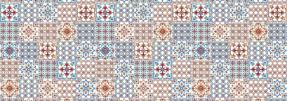 Кухонный фартук Восточная плитка 3000x600x1.5 мм глянец