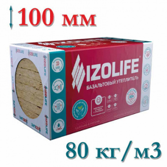 Утеплитель для вентилируемого фасада IZOLIFE ВЕНТ СТАНДАРТ 100мм (2,16) плотность 80 кг/м3