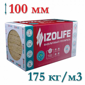 Утеплитель для плоской кровли IZOLIFE КРОВЛЯ В75 толщиной 100мм, плотность 175 кг/м3