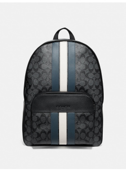 Рюкзак COACH Houston Backpack In Signature Canvas With Varsity Stripe Large