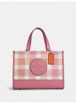 Сумка COACH Dempsey Carryall 8201 With Garden Plaid Print And Coach Patch Medium