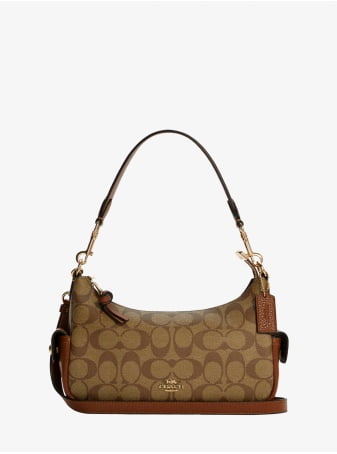 Сумка COACH Top Handle Pouce 58321-4 In Signature Coated Canvas Small