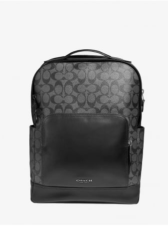 Рюкзак COACH Graham Backpack Structured In Blocked Signature Canvas