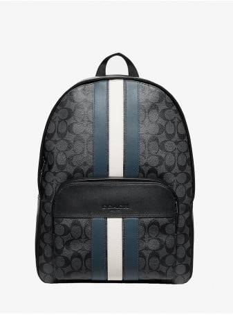 Рюкзак COACH Houston Backpack 67250 In Signature Canvas With Varsity Stripe Large