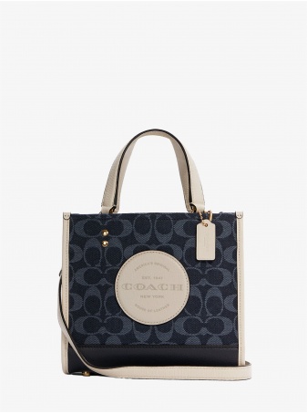 Сумка COACH Dempsey Tote 22 C5638 In Signature Jacquard With Coach Patch Small